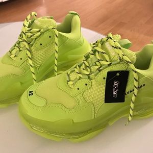 Balenciaga Triple S Clear Sole Fluo Yellow Mens 42